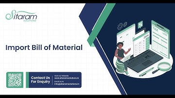 Import Bills Of Materials (BOM) Using Excel And CSV In Odoo | Sitaram Solutions
