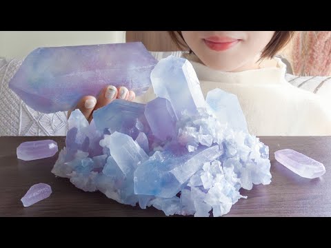 【咀嚼音】12月誕生日のあなたへ  タンザナイトの琥珀糖【ASMR/EATINGSOUNDS】