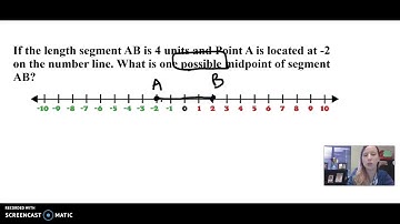 Midpoint of a Segment on a Number Line