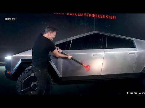 Tesla CyberTruck Glass Failed - Embarrassed Elon Musk