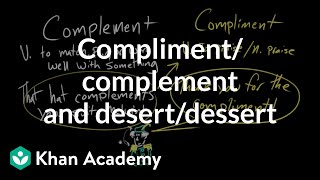 Compliment/complement and desert/dessert | Frequently confused words | Usage | Grammar