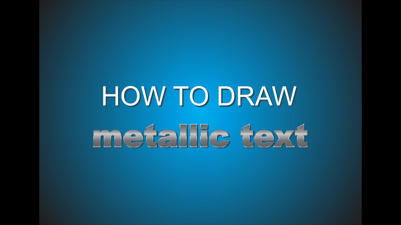 Corel Draw tutorial - how to draw metallic 3-D text - YouTube