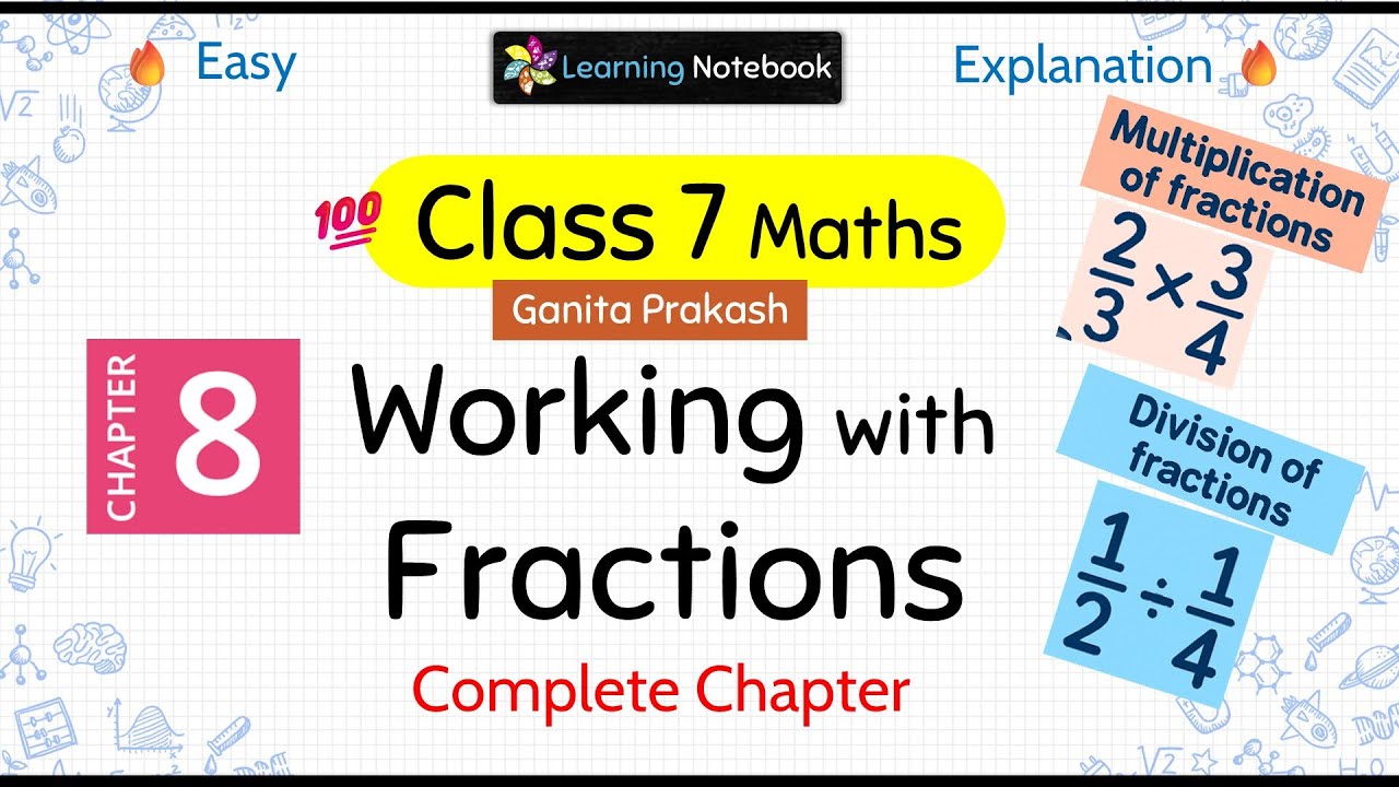 Class 7 maths Working With Fractions - Class 7 maths Ganita Prakash chapter 8