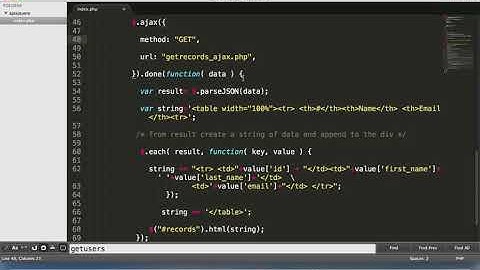 jQuery AJAX example with php MySQL