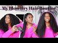 My Blow Dry Natural Hair Routine! | Start to Finish!