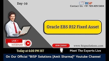 Live Webinar of Oracle EBS R12 Fixed Asset #10 | Oracle EBS Basics |Oracle Fixed Assets Process Flow