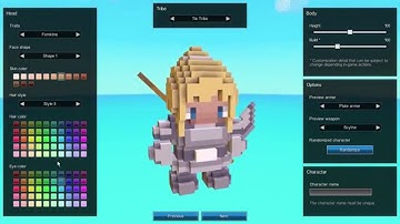 Metaworld - Voxel Online RPG: Character Creation