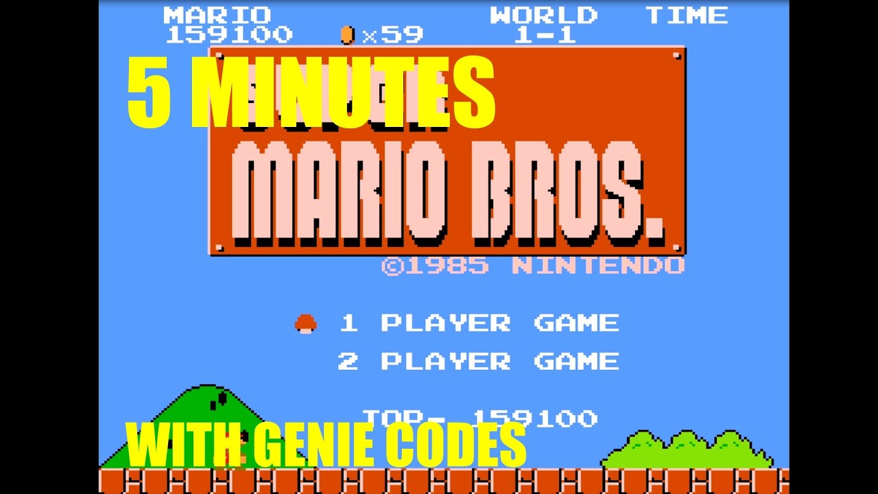 Super Mario Bros in 5 minutes! (with Game Genie Codes)