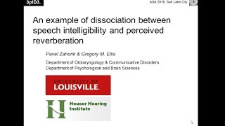 An example of dissociation between speech intelligibility and perceived reverberation