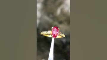 Nhẫn nữ spinel lên vàng 10k #ruby #trangsucvangbac #đáquý ##gemstone #spinel