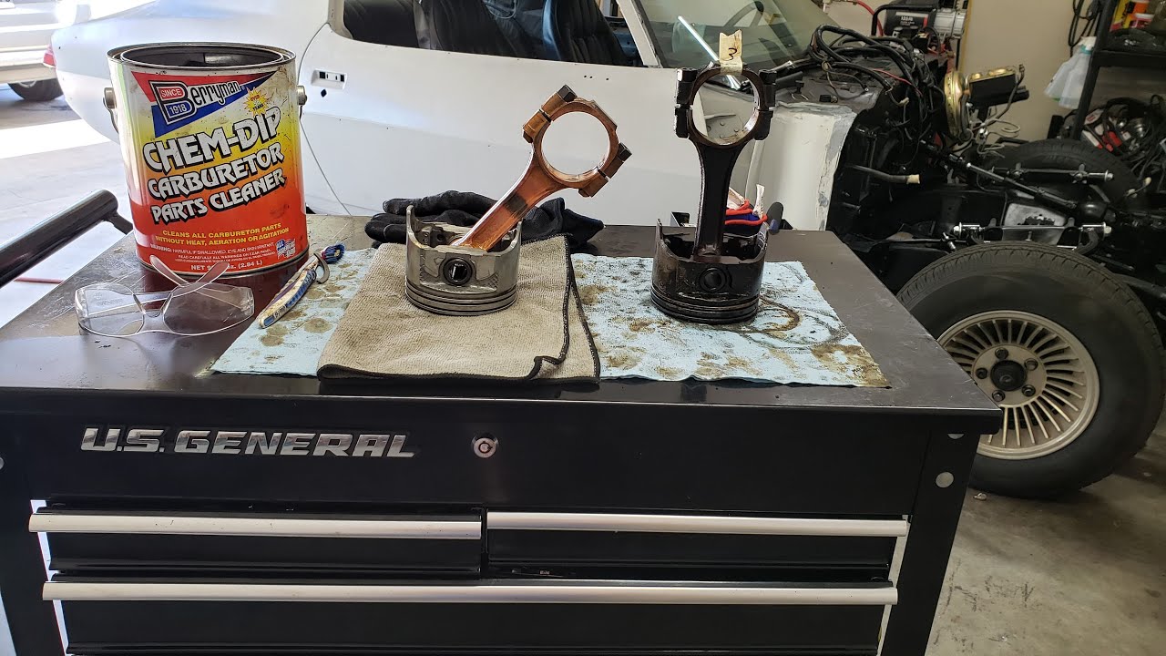 29.) Cleaning Grime On Pistons Time "How To" clean up some used