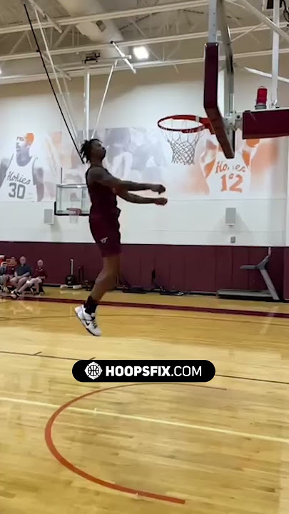 WHOLE HEAD above the rim!! Tobi Lawal vert check! 😱