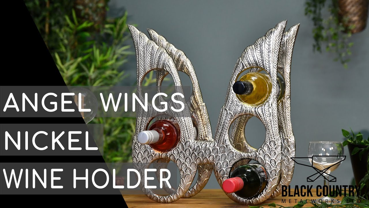 Antique Nickel "Angel Wings" Wine Rack YouTube