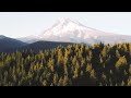 Mount Hood Drone Sunset