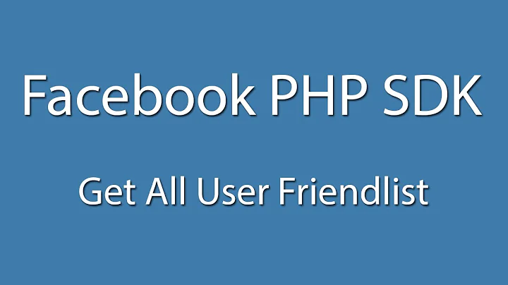 Facebook PHP SDK : Login And Get All User Friendlist  - Curl - Facebook Graph API - Learn Quickly