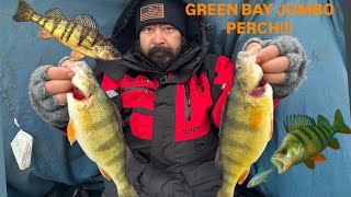 Green Bay, Wisconsin JUMBO Perch Ice fishing!!