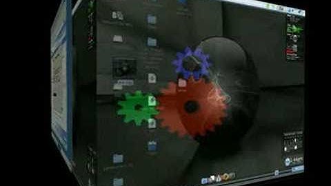 My uBuntu Linux Desktop Running Windows Server 2003 and Compiz Fusion for effects
