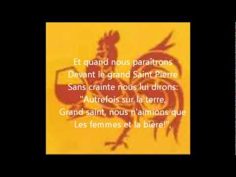 Chant des tudiants wallons  paroles