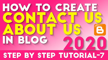 How to Create Contact Us And About Us Page In Blogger Tutorial -7 Hindi/Urdu 2018 [desimesikho]
