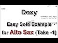 Doxy  easy solo example for alto sax take 1