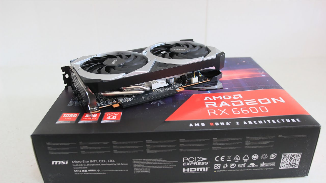 MSI Radeon RX 6600 MECH 2X 8GB GPU Unboxing