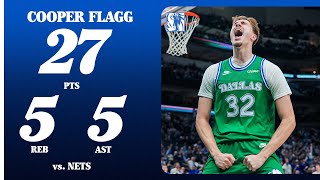Cooper Flagg 27 Points Vs. Brooklyn Nets January 12, 2026