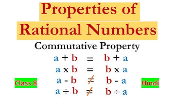 Commutative Property of Rational Numbers class 8 | Chapter 1 Rational Numbers | Maths