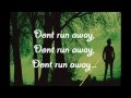 David Archuleta -  Don't Run Away w/ lyrics on screen