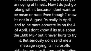 Happy Birthday Microsoft Please stop sending me these messages.