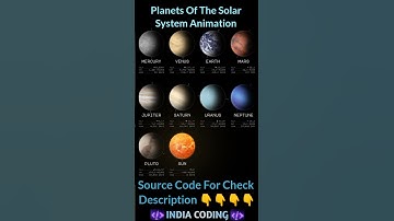 Planet Of Solar System Animation| Html Css Javascript #youtubeshorts #viralshorts #trending #coding