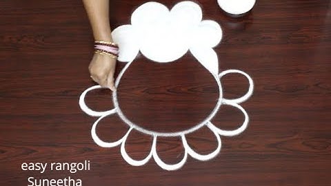 Bhogi Kundala muggulu 🌸Simple Pongal Pot Koalm rangoli🌸Sankranthi muggulu 2025 New designs Simple