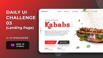 Daily UI Challenge Day 3 | Landing Page | UI Design Tutorial | Adobe XD | UI UX WORLDWIDE
