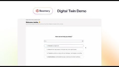 Digital Twin Demo: Beamery Workforce Intelligence Suite