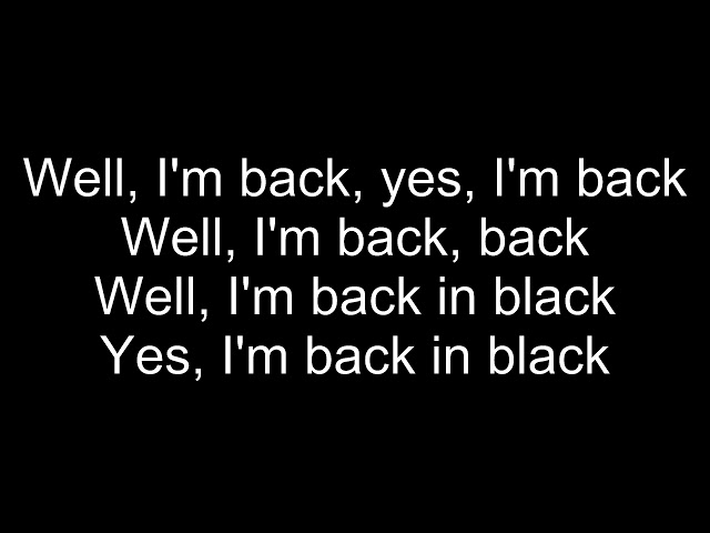 AC/DC - Back in Black (Lyrics) class=