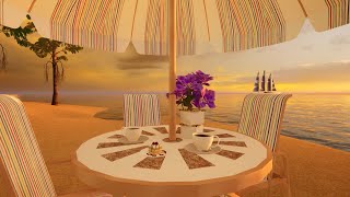 Antibes Sunset Cafe Ambience 🌊🌅 Ocean Waves at Sunset / Beach Ambience for Relaxing or Sleeping by Sea Relaxation Cafe 316 views 1 year ago 1 hour, 39 minutes