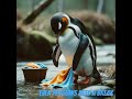 Laundry Day, Penguin Style 🧺❄️ #penguin #viral #shorts