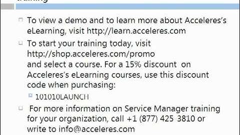 Microsoft System Center Service Manager 2010 Training Options, Part 3 of 3