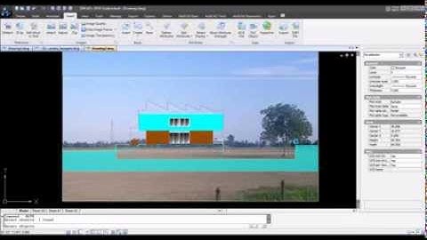 Como integrar uma imagem de  fundo num alçado utilizando o  ZWCAD. (www.zwcad.pt/zwcad.html)