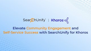 SearchUnify&#39;s Unified Cognitive Platform for Khoros