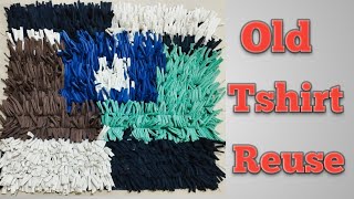 Door Mat making with old tshirt /old clothes reuse  /Doormat making at home