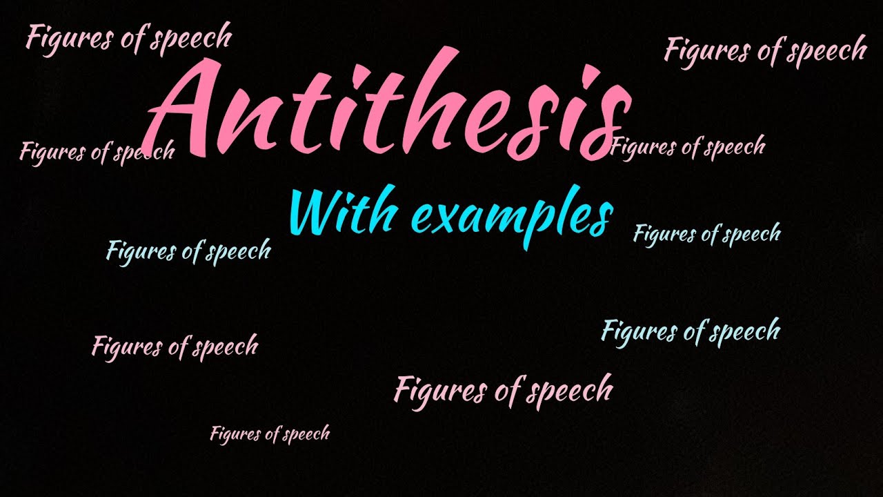 antithesis as figure of speech