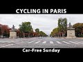 Cycling in Paris - Car-free day in city center