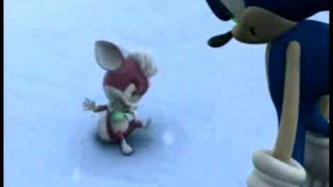 Sonic Speeding Through The Snow