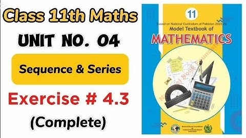 Class 11 Maths Chapter 4 Exercise 4.3  | Ex 4.3 Class 11 | 4.3 Maths Class 11 | NBF | Waqaracademy2