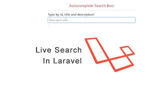 Live search in laravel