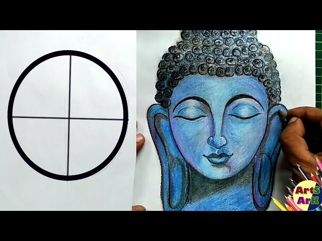 How to Draw Buddha Face (Buddhism) Step by Step | DrawingTutorials101.com