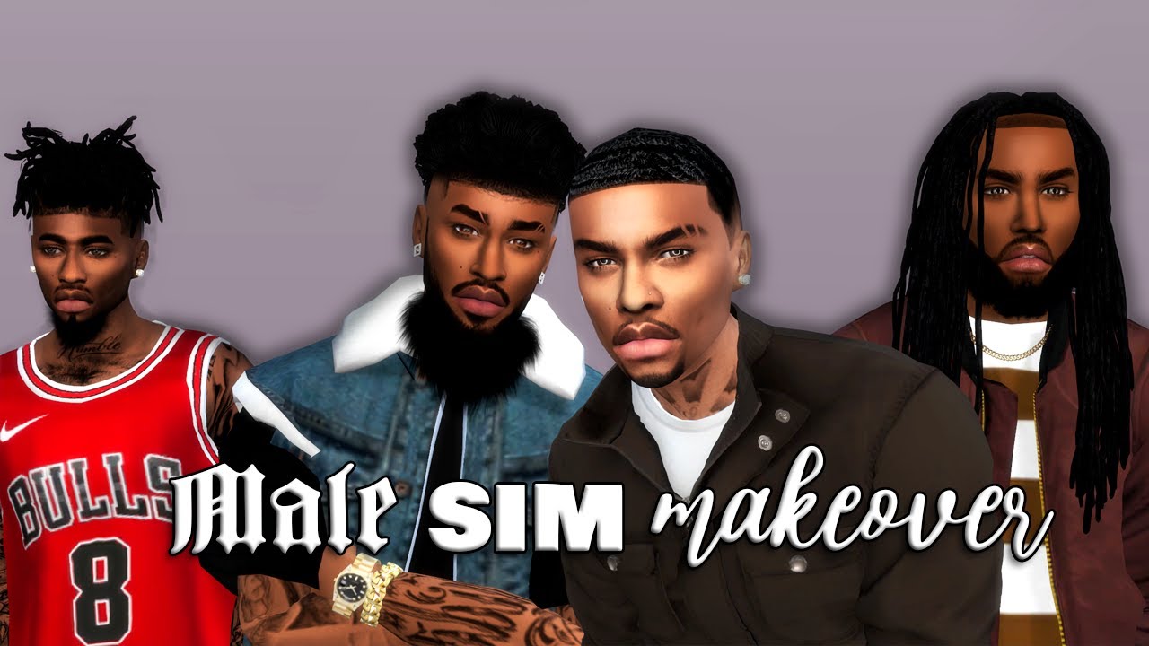 Male sim makeover ts4/CC used links listed below - YouTube