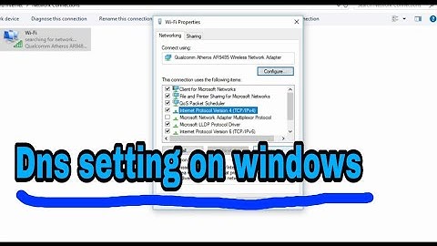 how to change dns server setting on windows