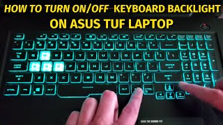 How to Turn On or Turn Off Keyboard Lights on ASUS TUF Laptop