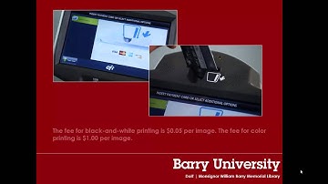 Barry University - Library Services Tutorial: Releasing Print Jobs from On-Campus Printers